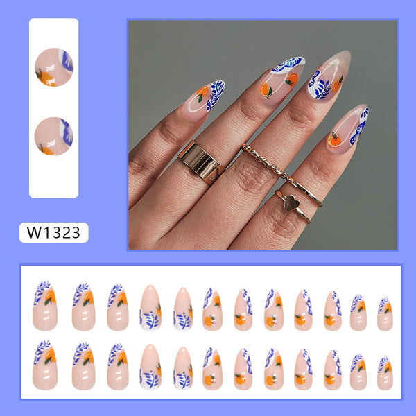 12 Sizes-24 Pcs Press On Nails W1323