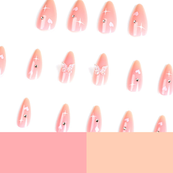 12 Sizes-24 Pcs Press On Nails JP2413