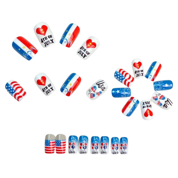 12 Sizes-24 Pcs Press On Nails y2091-24