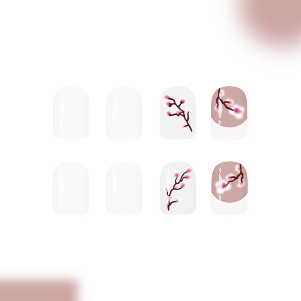 12 Sizes-24 Pcs Press On Nails C1363