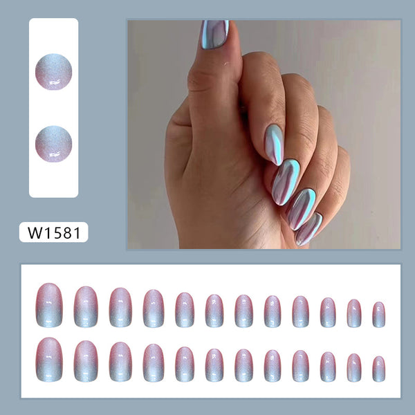 12 Sizes-24 Pcs Press On Nails W1581