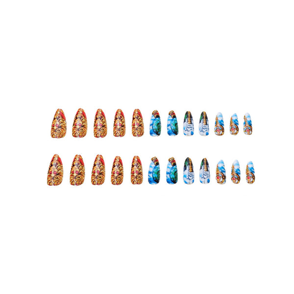 12 Sizes-24 Pcs Press On Nails Y219