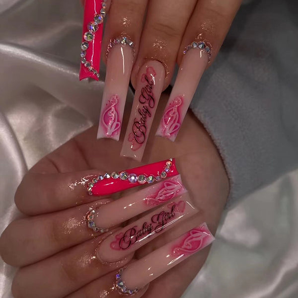 12 Sizes-24 Pcs Press On Nails JP1712