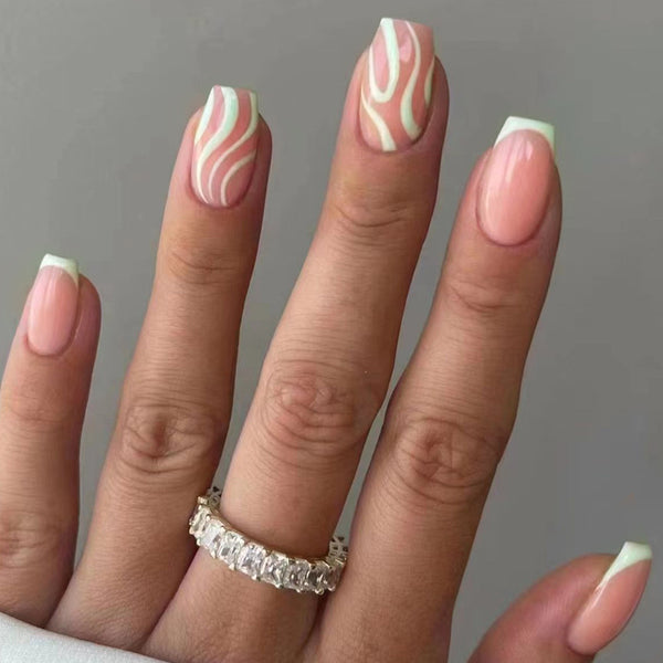 12 Sizes-24 Pcs Press On Nails W1121