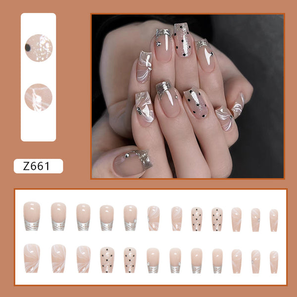 12 Sizes-24 Pcs Press On Nails Z661