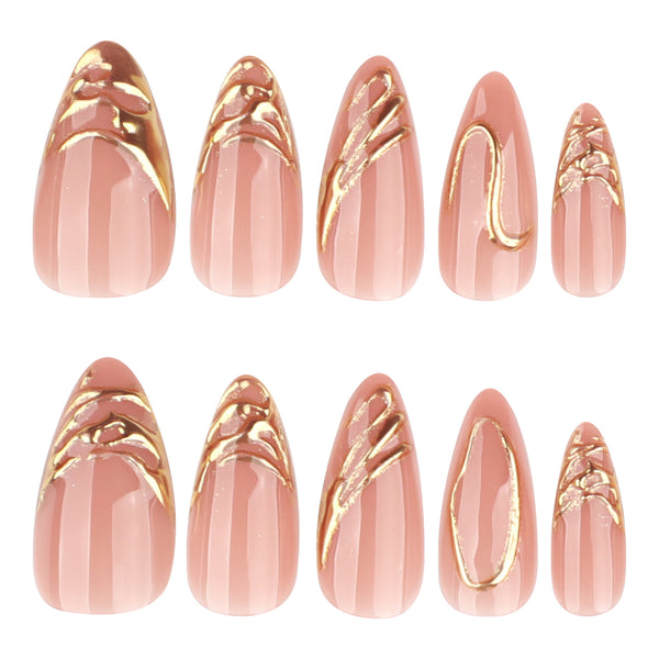 12 Sizes-24 Pcs Press On Nails JP4081