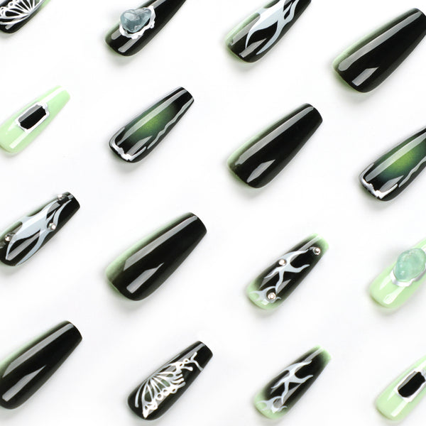 12 Sizes-24 Pcs Press On Nails JP2678