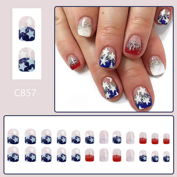 12 Sizes-24 Pcs Press On Nails C857