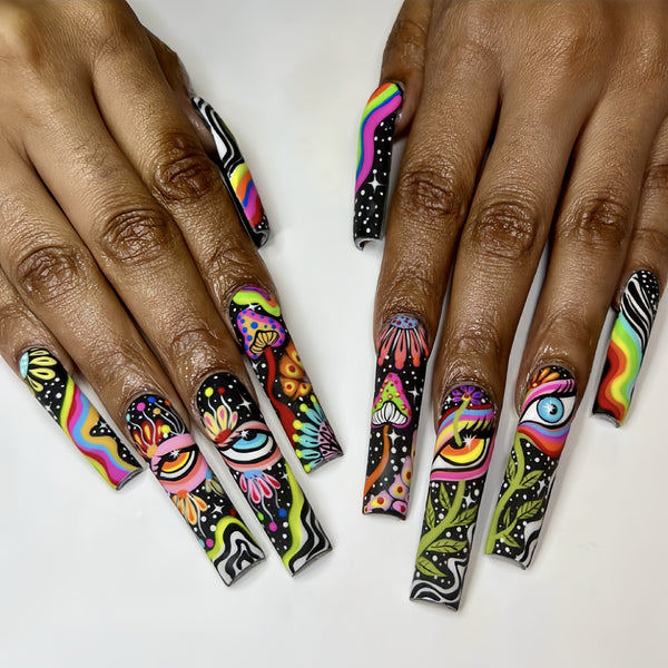 12 Sizes-24 Pcs Press On Nails Y206