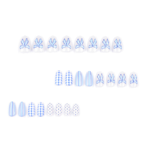 12 Sizes-24 Pcs Press On Nails JP4302