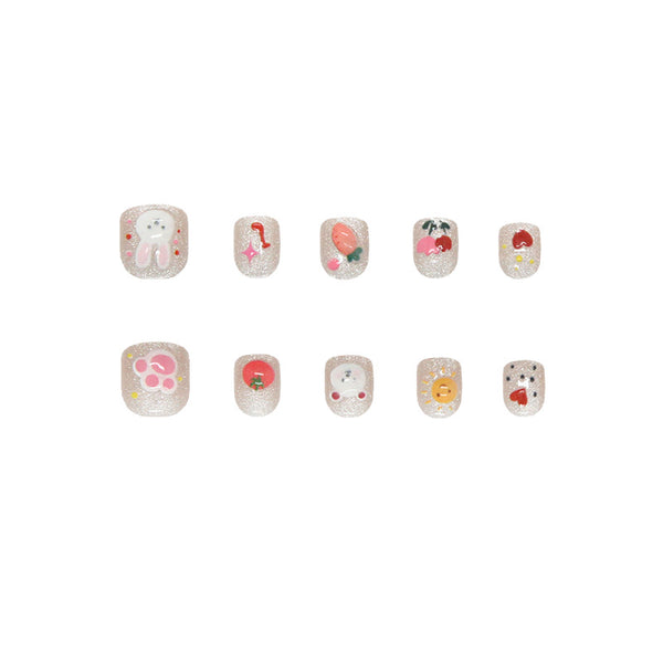 12 Sizes-24 Pcs Press On Nails K025