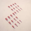 12 Sizes-24 Pcs Press On Nails W1163