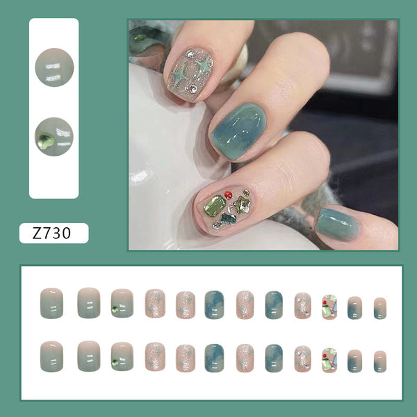 12 Sizes-24 Pcs Press On Nails Z730