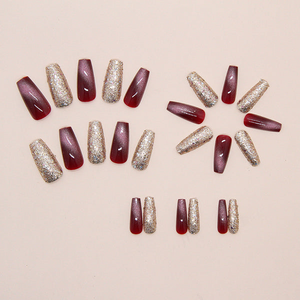 12 Sizes-24 Pcs Press On Nails W1873