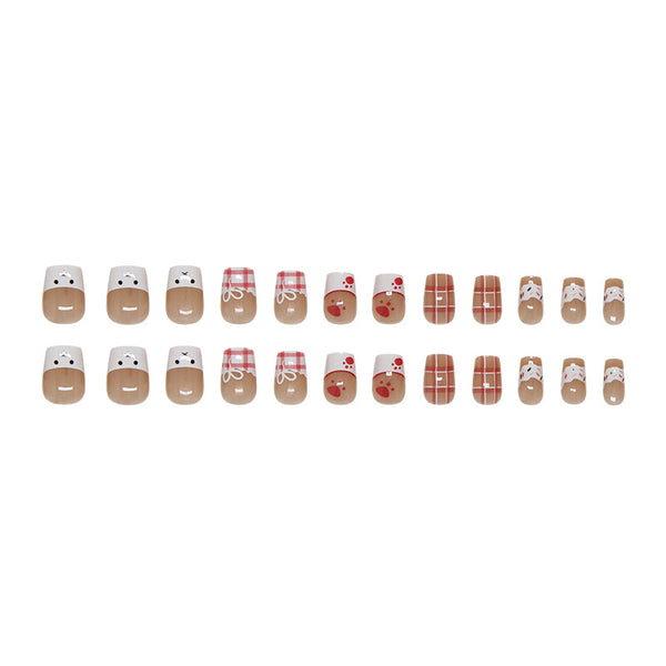 12 Sizes-24 Pcs Press On Nails R988