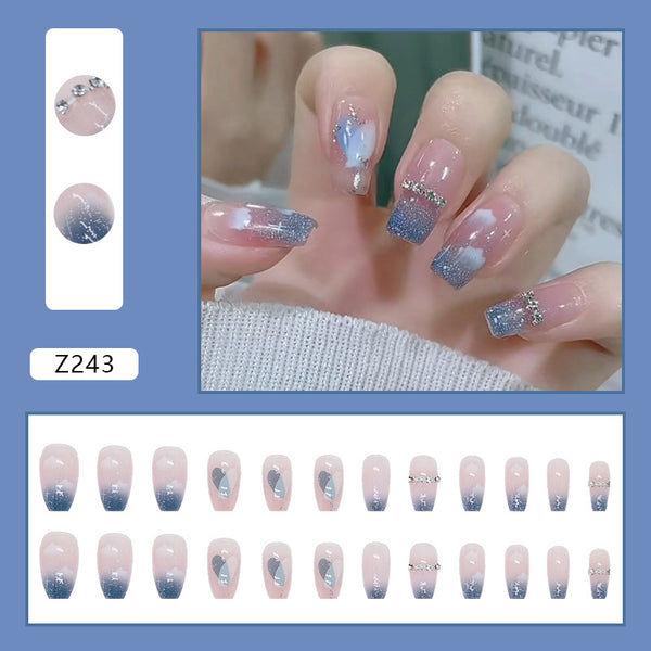 12 Sizes-24 Pcs Press On Nails Z243