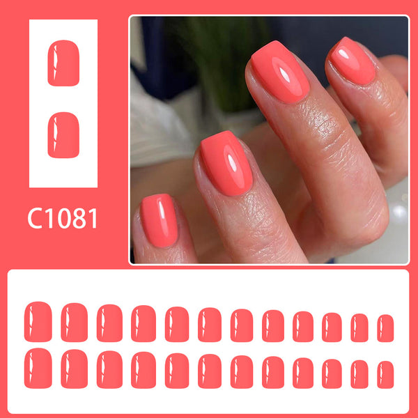 12 Sizes-24 Pcs Press On Nails C1081