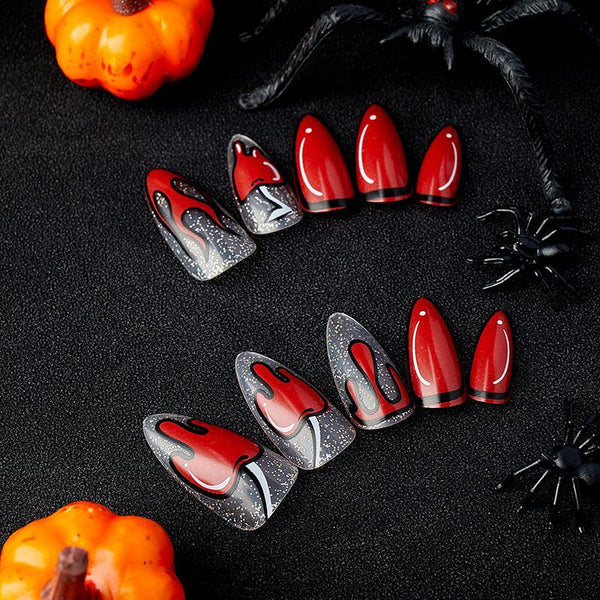 12 Sizes-24 Pcs Press On Nails W901