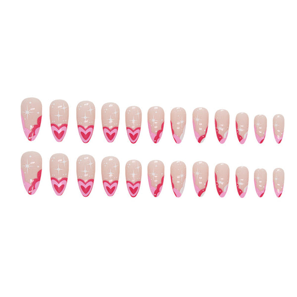 12 Sizes-24 Pcs Press On Nails W1015