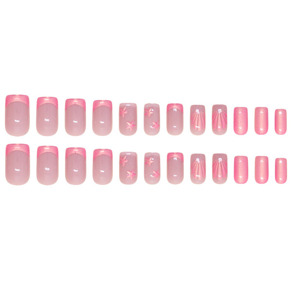 12 Sizes-24 Pcs Press On Nails W1732