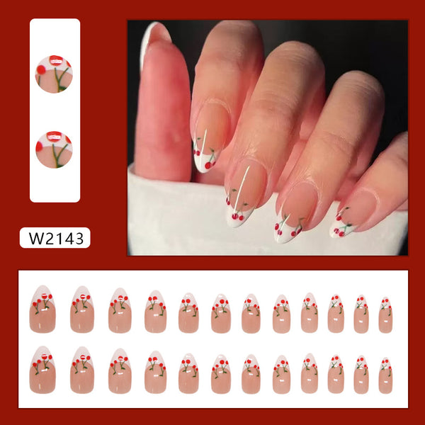 12 Sizes-24 Pcs Press On Nails W2143