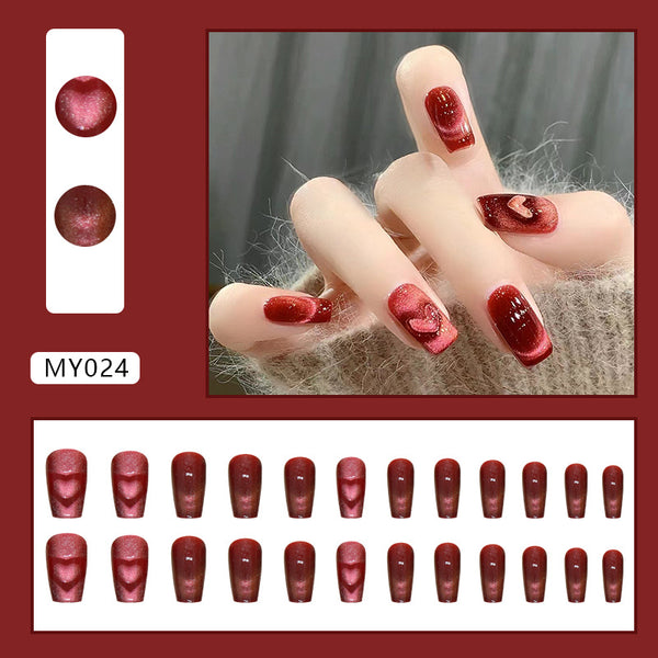 12 Sizes-24 Pcs Press On Nails MY024