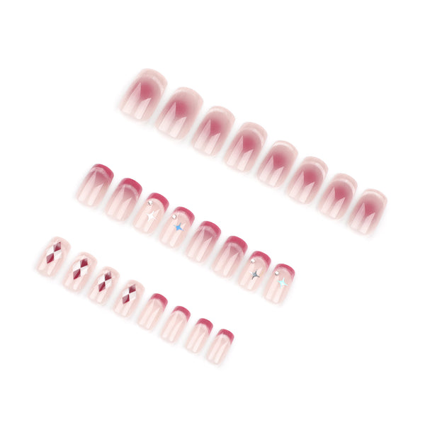 12 Sizes-24 Pcs Press On Nails GN004