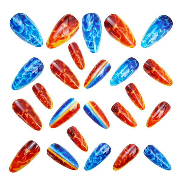 12 Sizes-24 Pcs Press On Nails Y1504