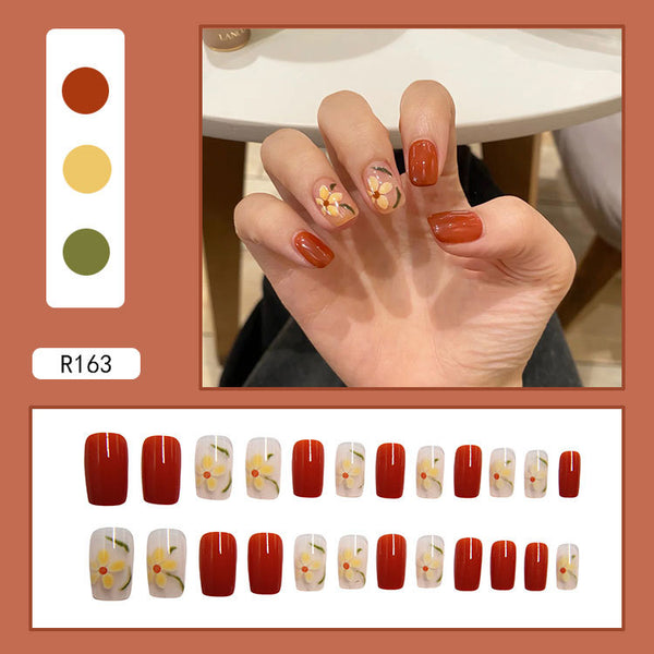 12 Sizes-24 Pcs Press On Nails R161