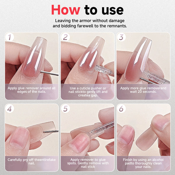 Nail Glue Remover 20ml – Gentle, Acetone-Free, No Nail Damage