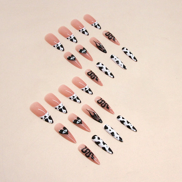 12 Sizes-24 Pcs Press On Nails W692