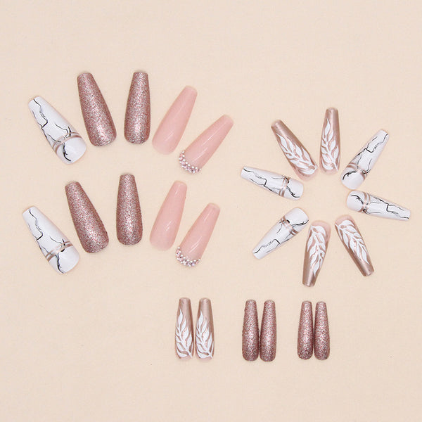 12 Sizes-24 Pcs Press On Nails Z735