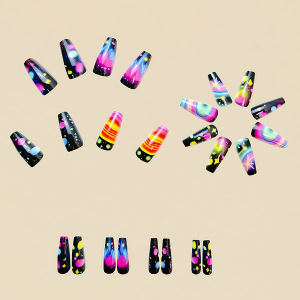 12 Sizes-24 Pcs Press On Nails Y588