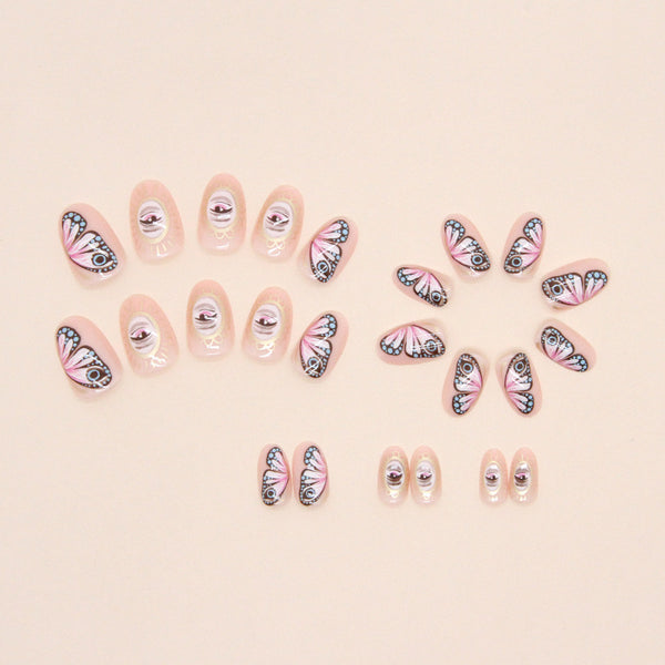 12 Sizes-24 Pcs Press On Nails W937