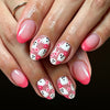 12 Sizes-24 Pcs Press On Nails C2039