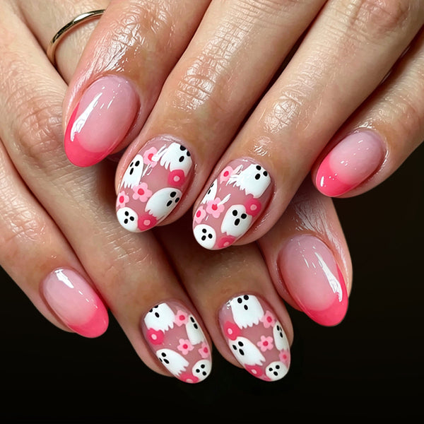 12 Sizes-24 Pcs Press On Nails C2039