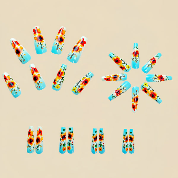 12 Sizes-24 Pcs Press On Nails Y459