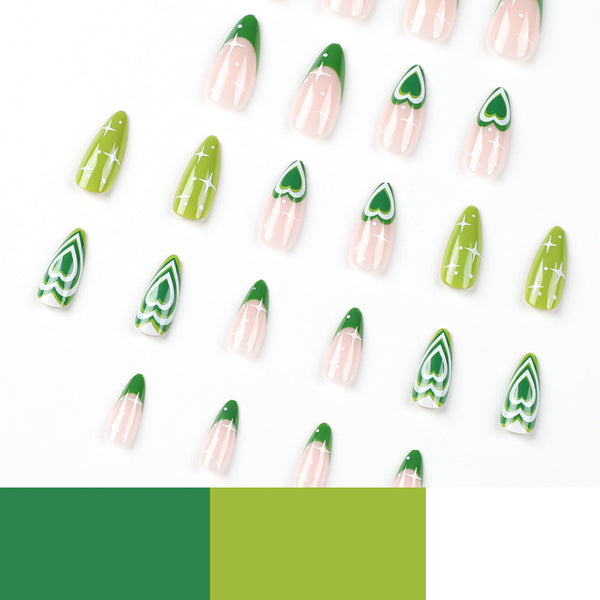 12 Sizes-24 Pcs Press On Nails JP2086