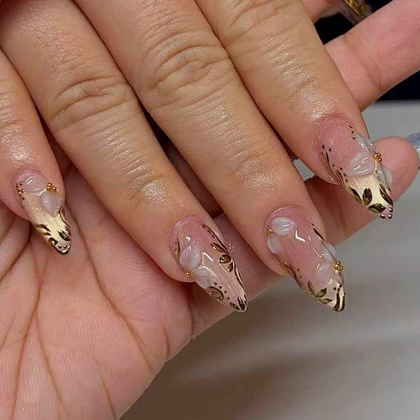 12 Sizes-24 Pcs Press On Nails Z1299