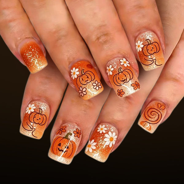 12 Sizes-24 Pcs Press On Nails C2026