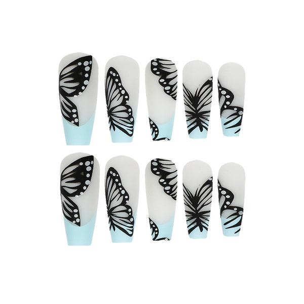 12 Sizes-24 Pcs Press On Nails JP1618