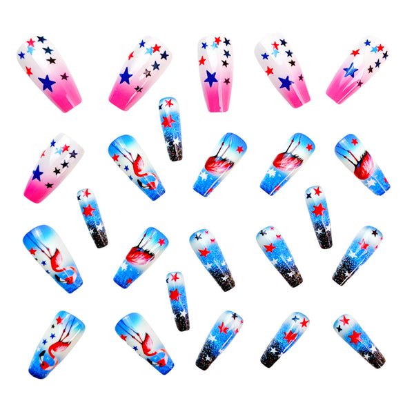12 Sizes-24 Pcs Press On Nails Y654