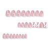 Almond Glossy Medium Pink Press on Nails