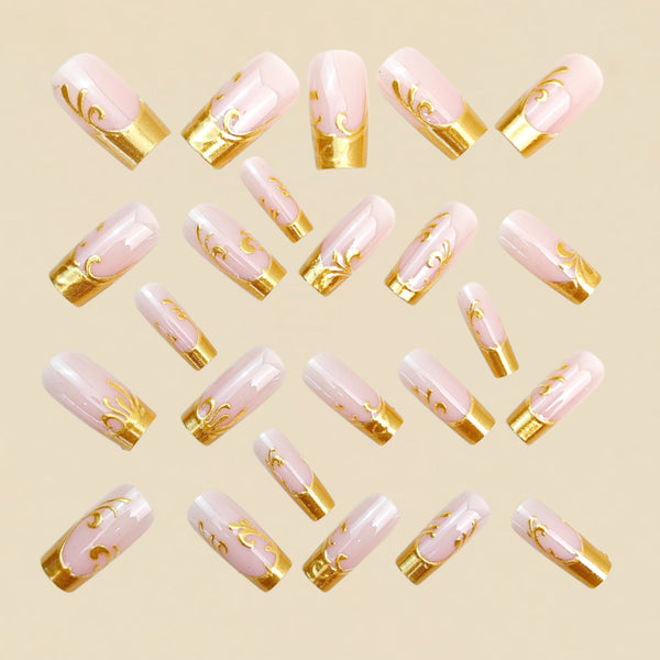 12 Sizes-24 Pcs Press On Nails Y2028