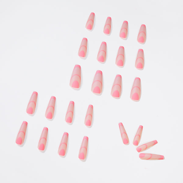 12 Sizes-24 Pcs Press On Nails JP1007