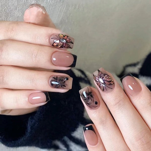 12 Sizes-24 Pcs Press On Nails Z847