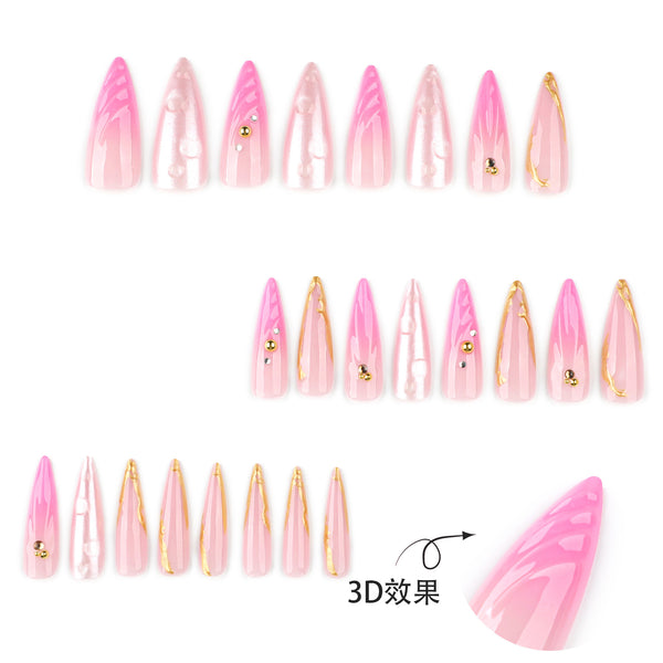 12 Sizes-24 Pcs Press On Nails JP3843
