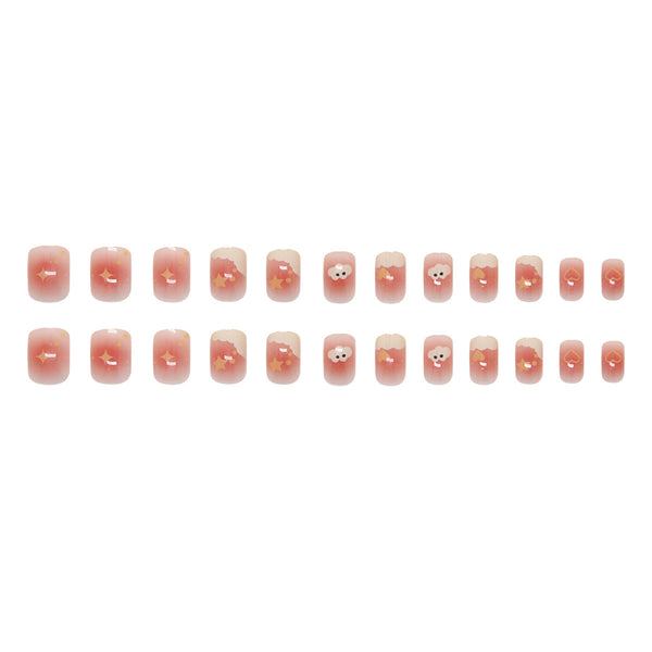 12 Sizes-24 Pcs Press On Nails R917
