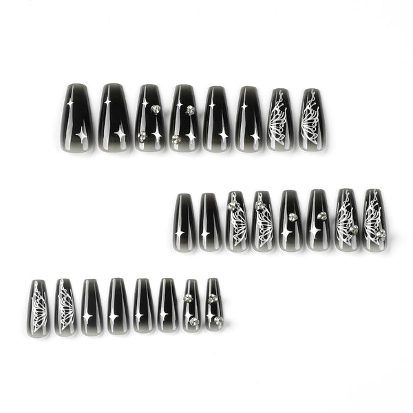 12 Sizes-24 Pcs Press On Nails JP2616