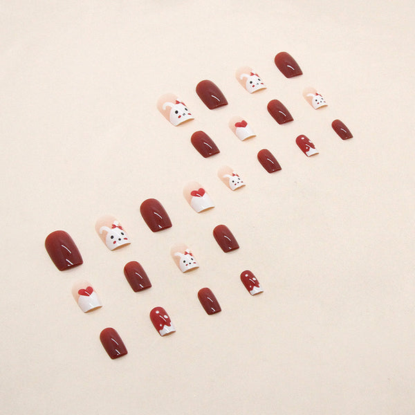 12 Sizes-24 Pcs Press On Nails R703